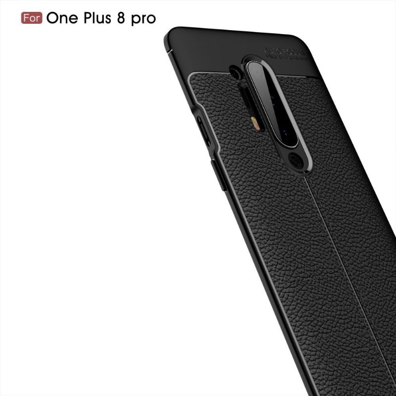 Coque OnePlus 8 Pro Gel Finition Simili Cuir