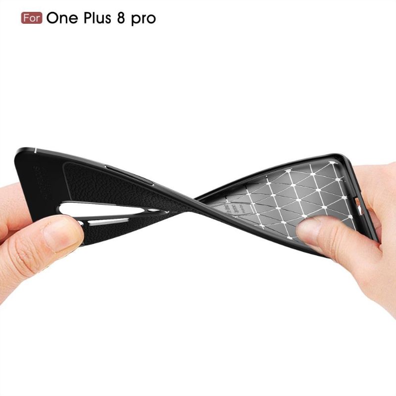 Coque OnePlus 8 Pro Gel Finition Simili Cuir