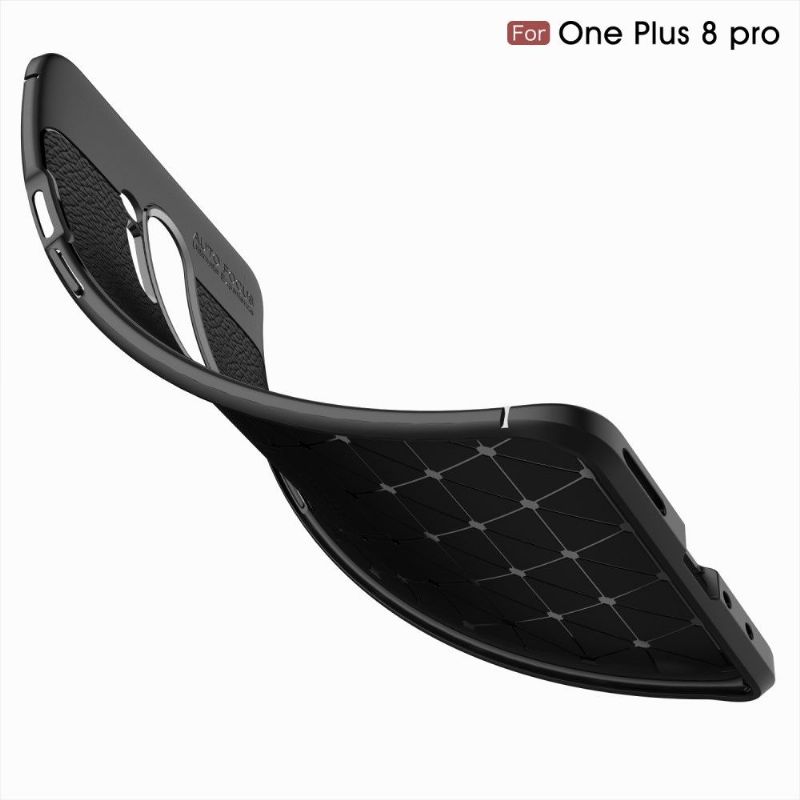 Coque OnePlus 8 Pro Gel Finition Simili Cuir