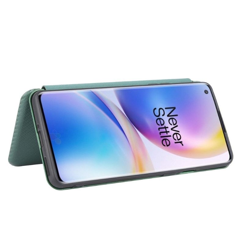 Housse OnePlus 8 Pro Effet Fibre de Carbone - Vert