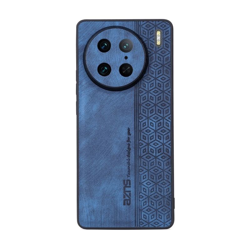Coque Vivo X90 Pro Effet Cuir AZNS
