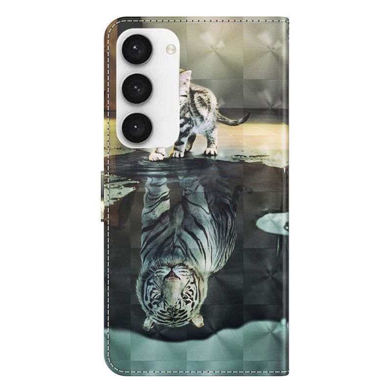 Housse Samsung Galaxy S23 Plus 5G Rêve de Chaton à Lanière