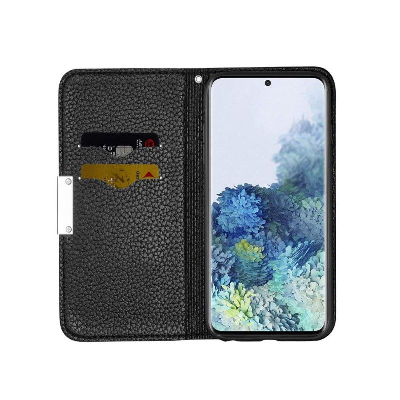 Flip cover Samsung Galaxy S20 Plus simili cuir grainé