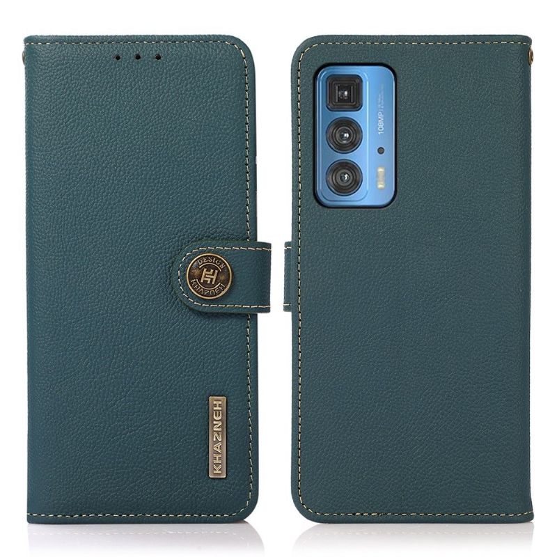 Housse Motorola Edge 20 Pro KHAZNEH Classic en cuir