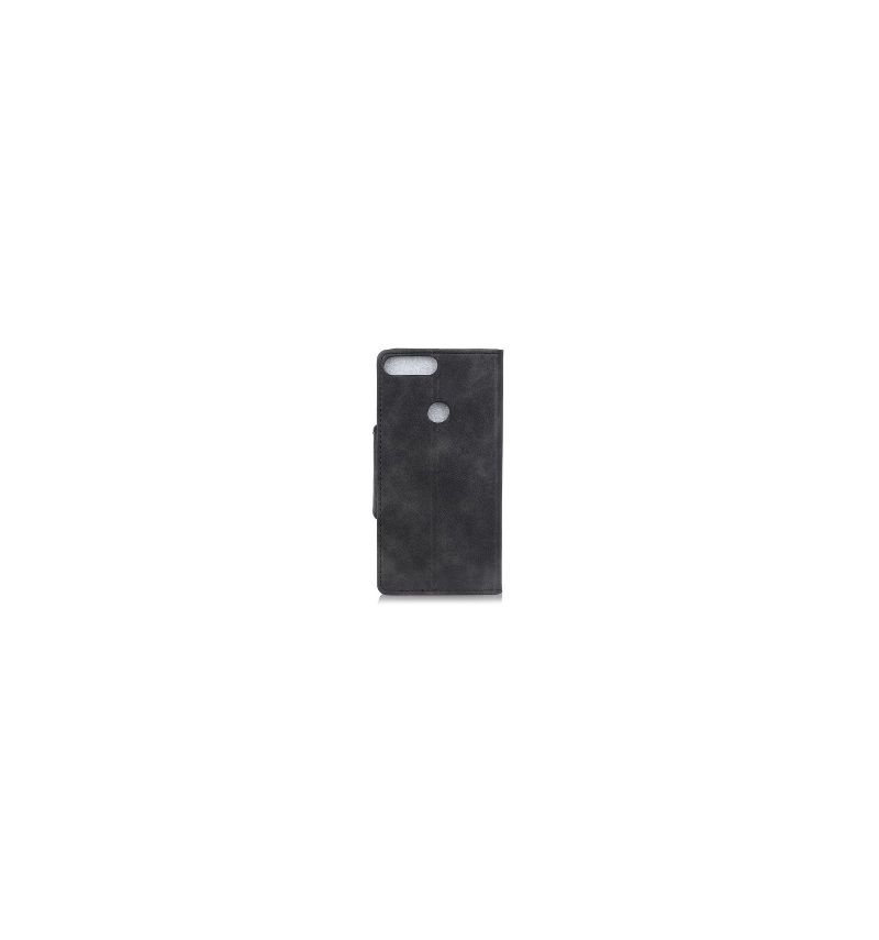 Housse portefeuille Huawei Honor 7C simili cuir vintage