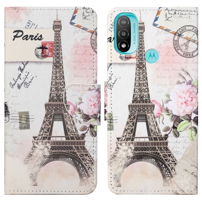 Housse Moto G71 5G Tour Eiffel Rétro
