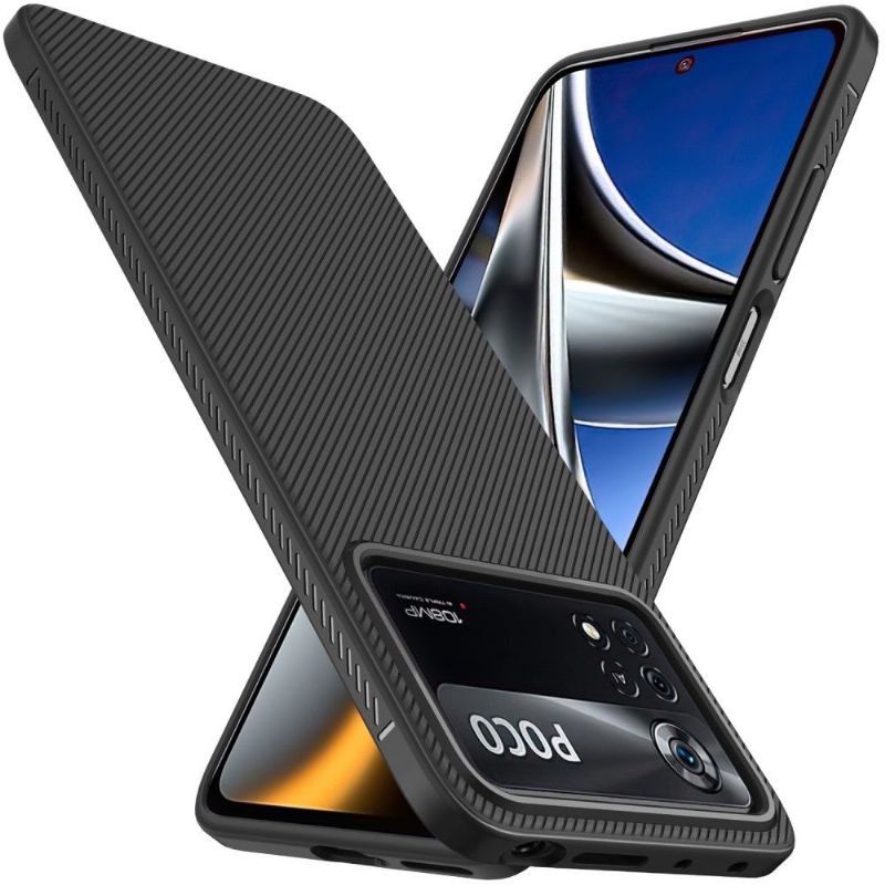 Coque Poco M4 Pro 4G Effet Strié