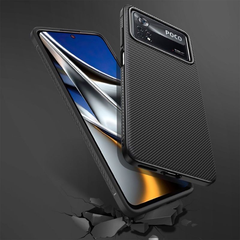 Coque Poco M4 Pro 4G Effet Strié