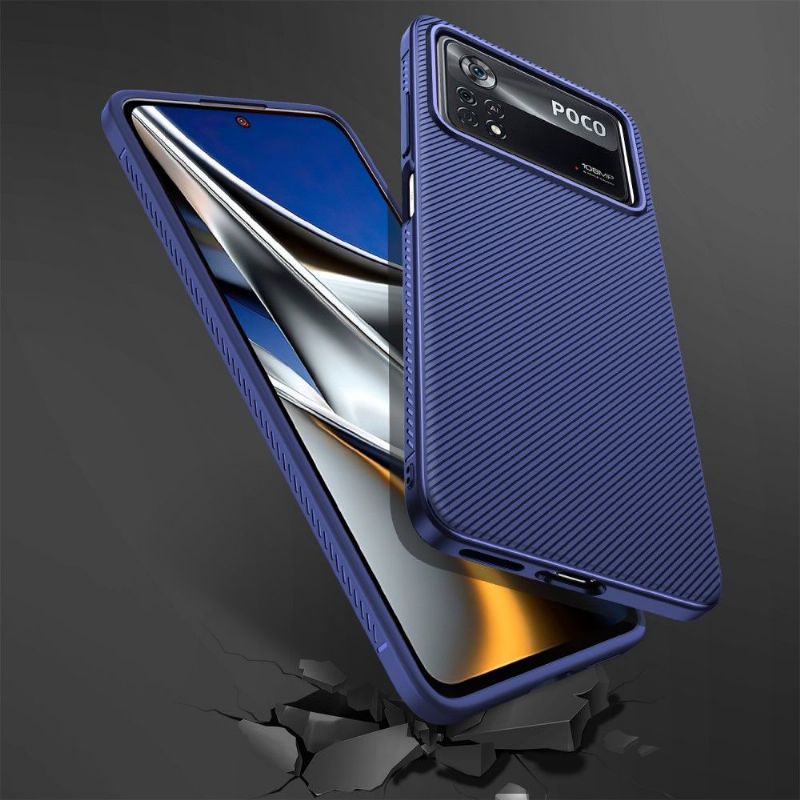 Coque Poco M4 Pro 4G Effet Strié