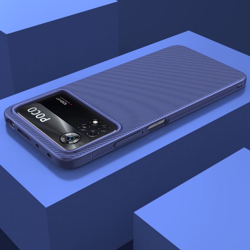 Coque Poco M4 Pro 4G Effet Strié