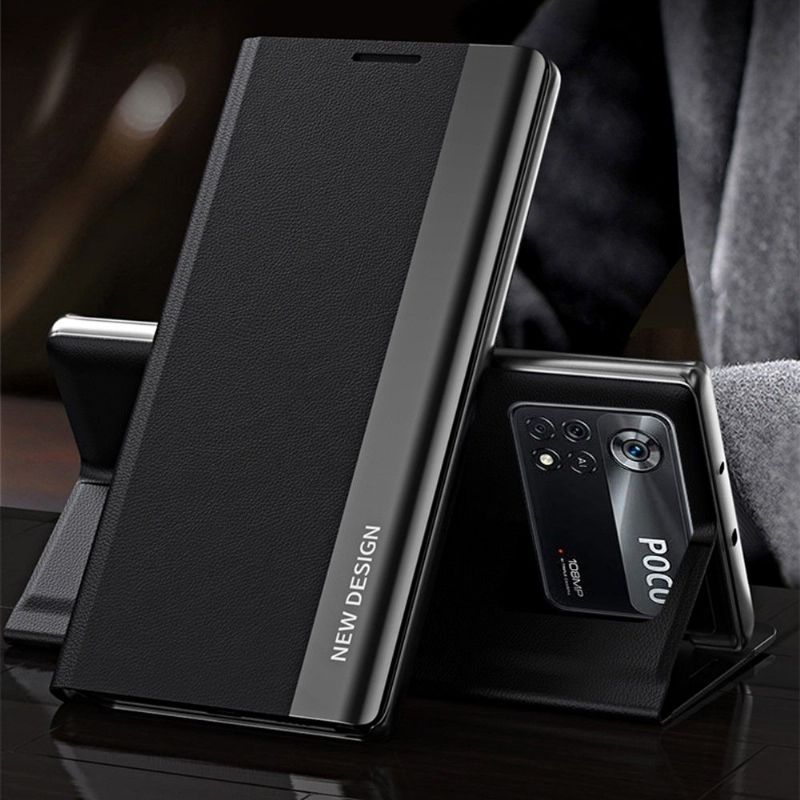 Etui Poco M4 Pro 4G Business effet cuir Magnet