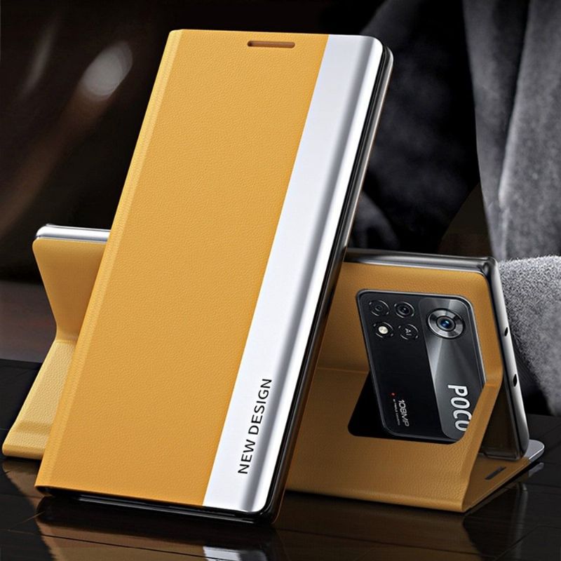 Etui Poco M4 Pro 4G Business effet cuir Magnet
