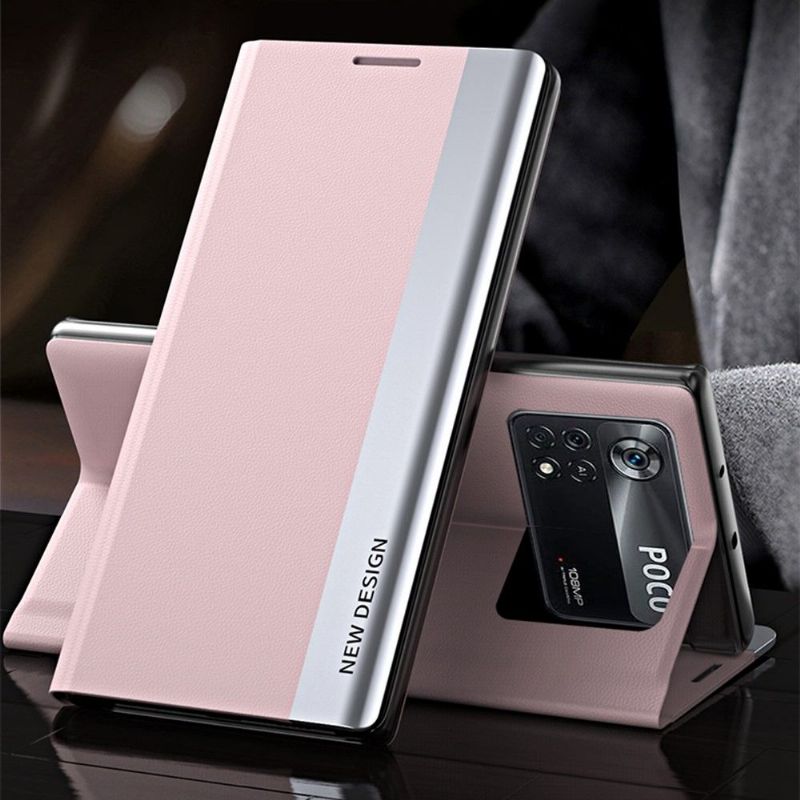 Etui Poco M4 Pro 4G Business effet cuir Magnet