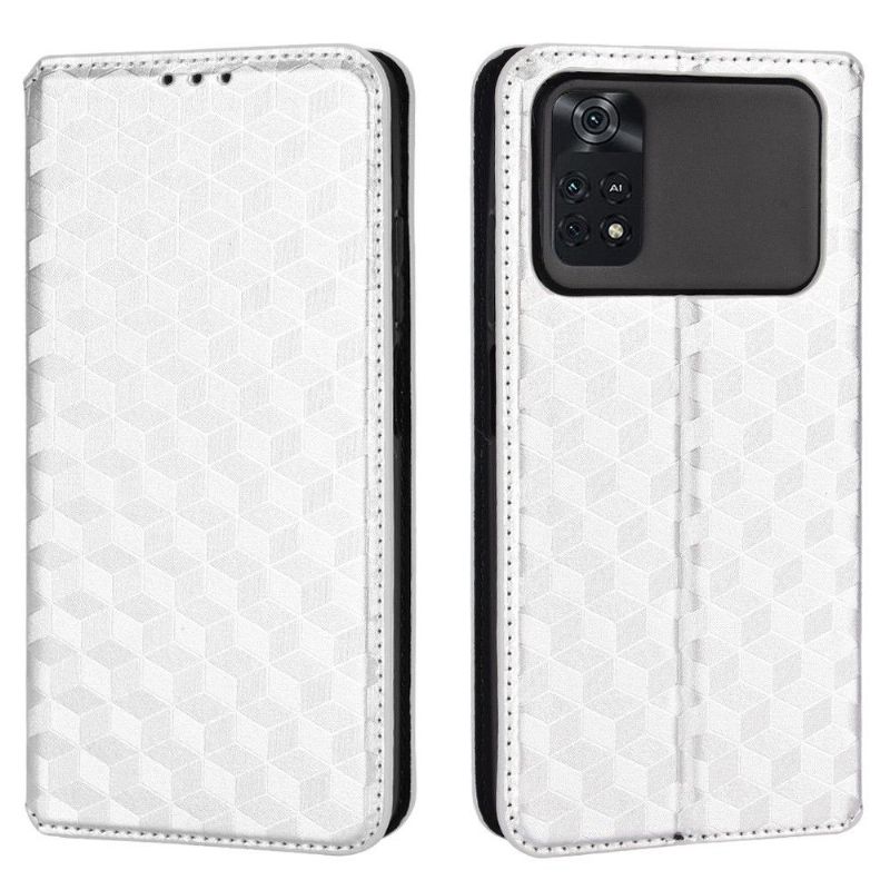 Housse Poco M4 Pro 4G flip cover design géométrie