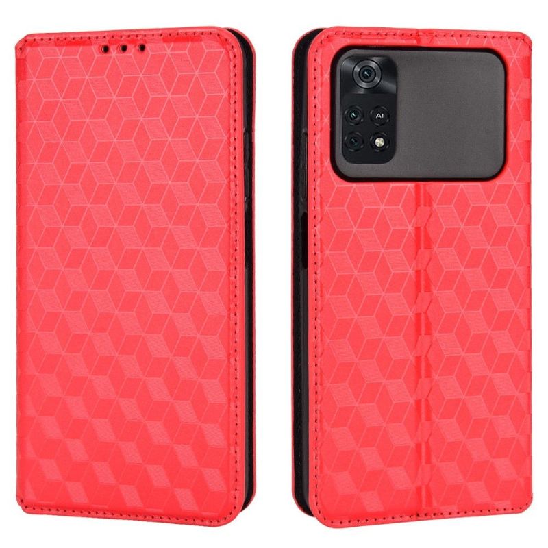 Housse Poco M4 Pro 4G flip cover design géométrie