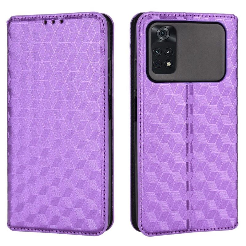 Housse Poco M4 Pro 4G flip cover design géométrie