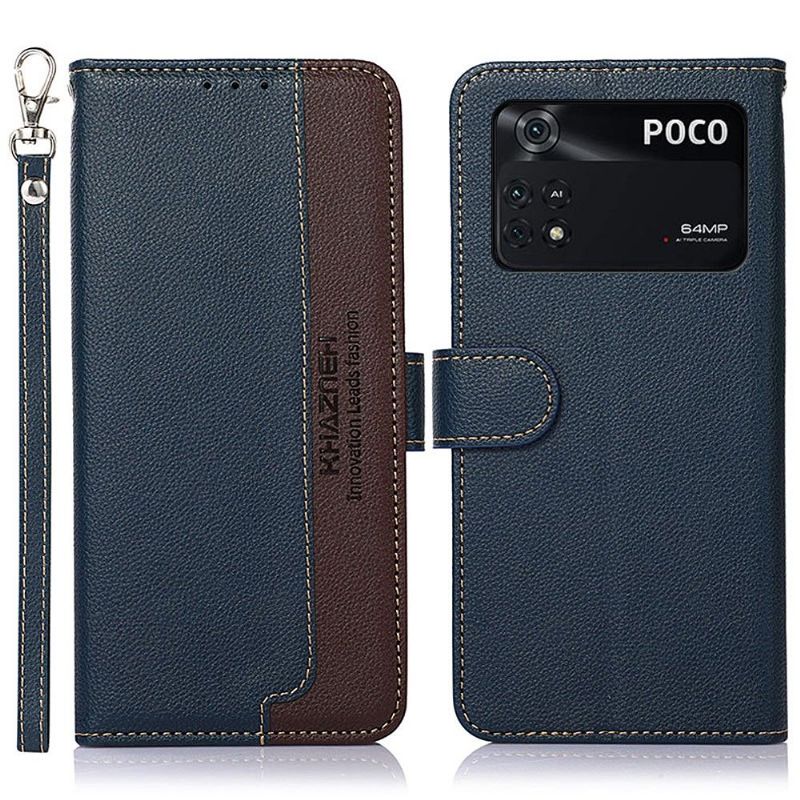Housse Poco M4 Pro 4G KHAZNEH coutures apparentes