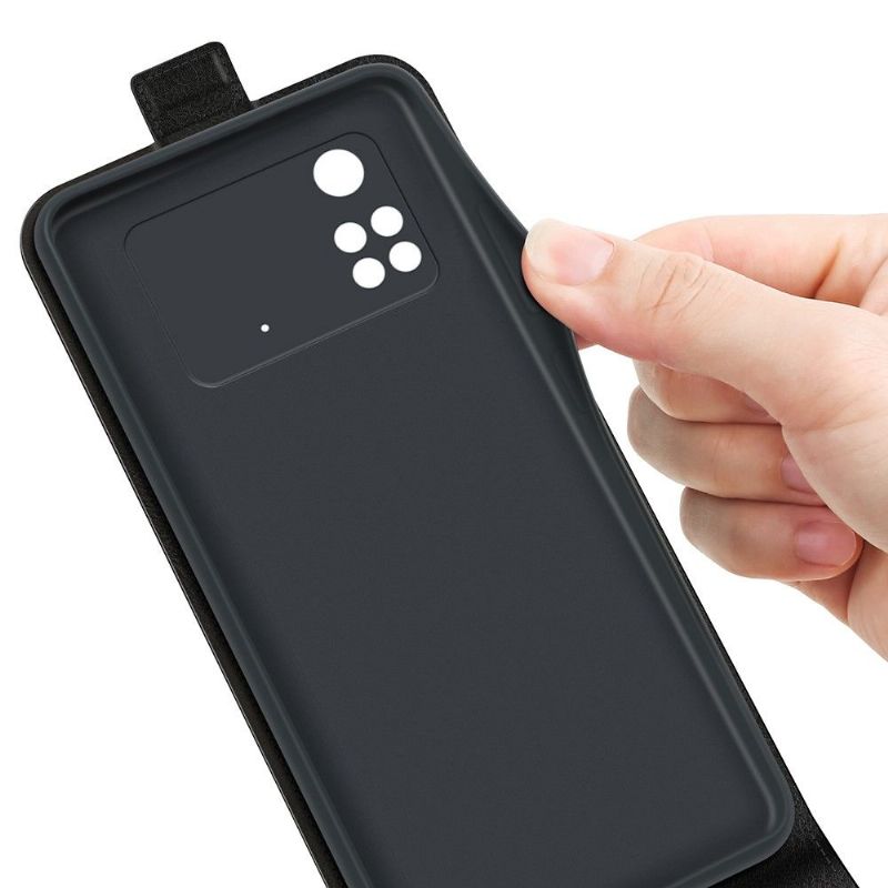 Housse Poco M4 Pro 4G simili cuir avec rabat verticale