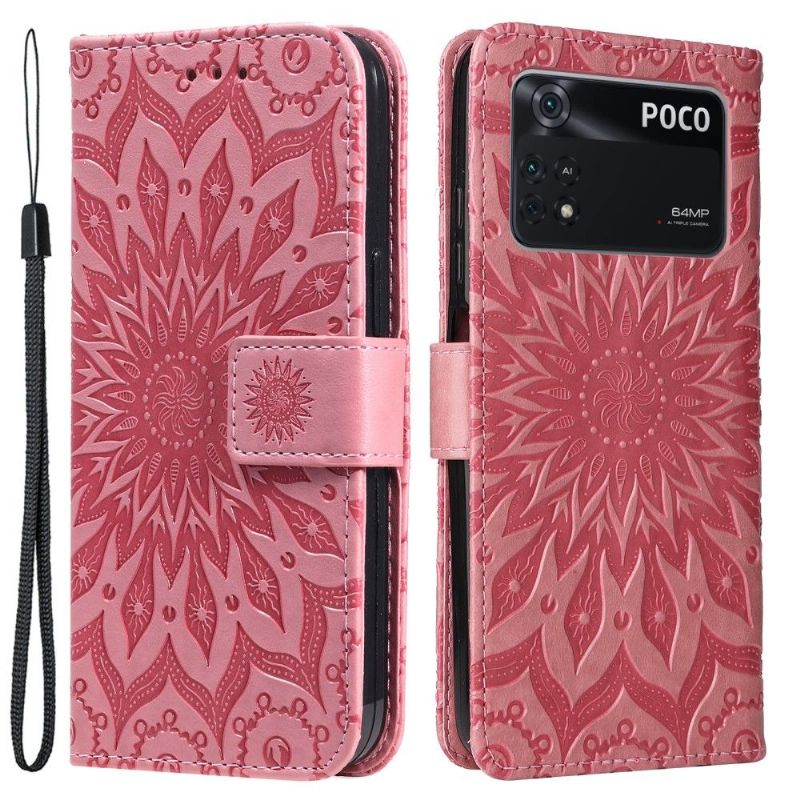 Housse Poco M4 Pro 4G Sunflower à lanière