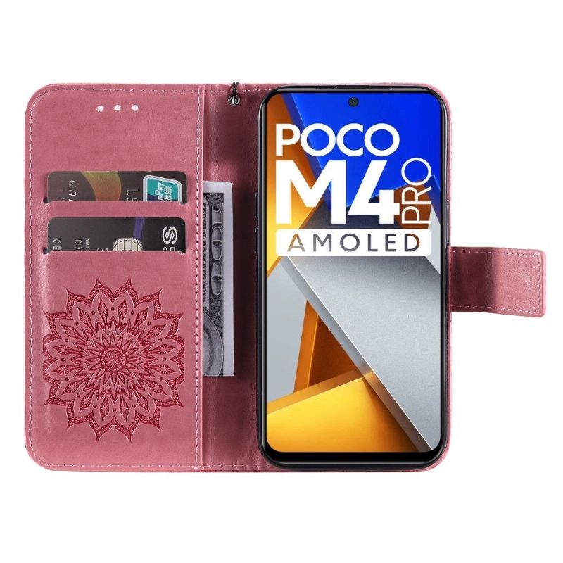 Housse Poco M4 Pro 4G Sunflower à lanière