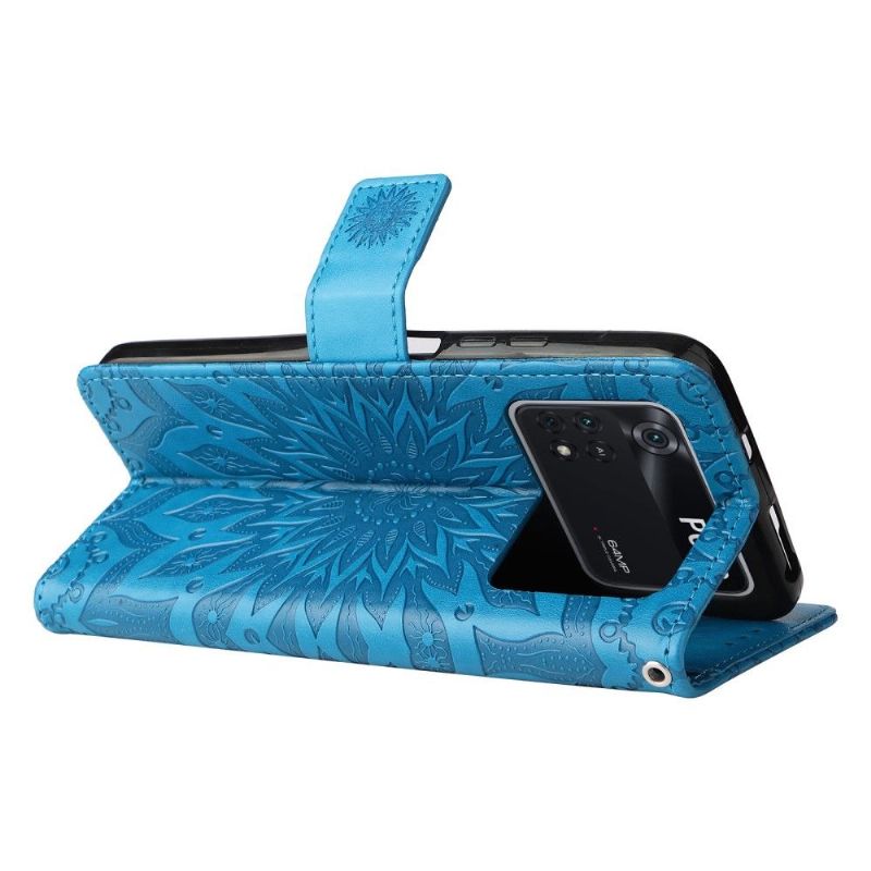 Housse Poco M4 Pro 4G Sunflower à lanière