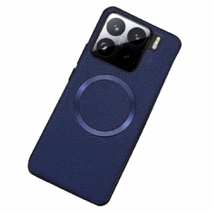 Coque Xiaomi 15 Compatible MagSafe Simili Cuir Texturé