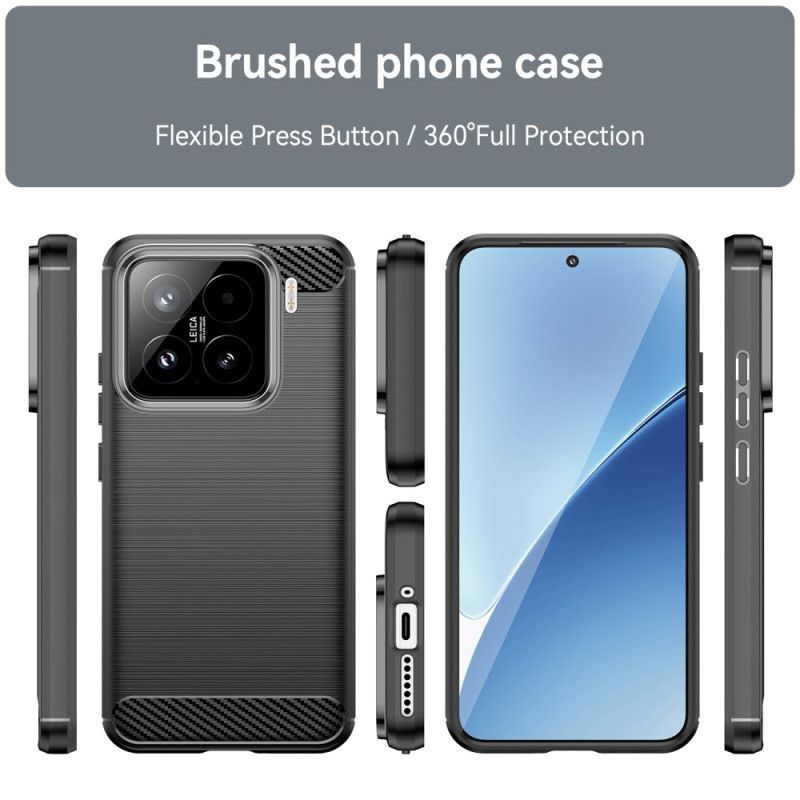 Coque Xiaomi 15 Fibre Carbone Brossée