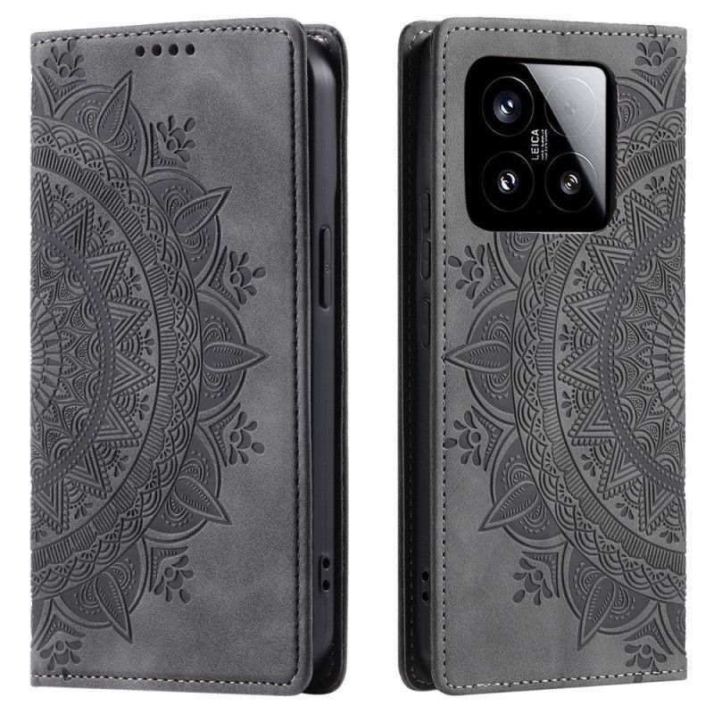 Flip Cover Xiaomi 15 Effet Daim Mandala