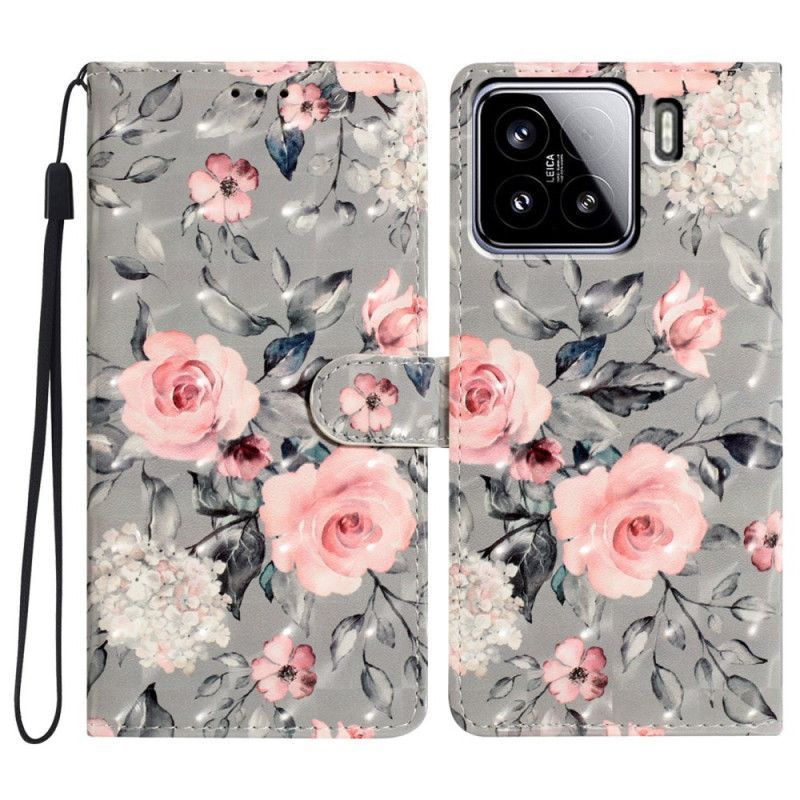 Housse Xiaomi 15 Fleurs 3D