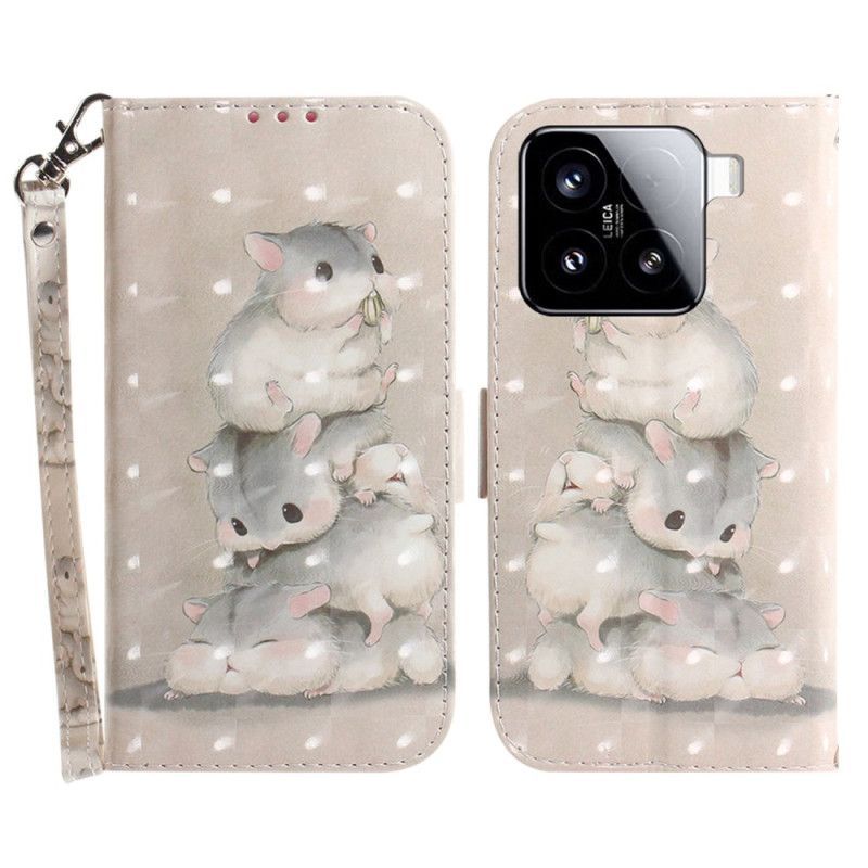 Housse Xiaomi 15 Hamsters à Lanière
