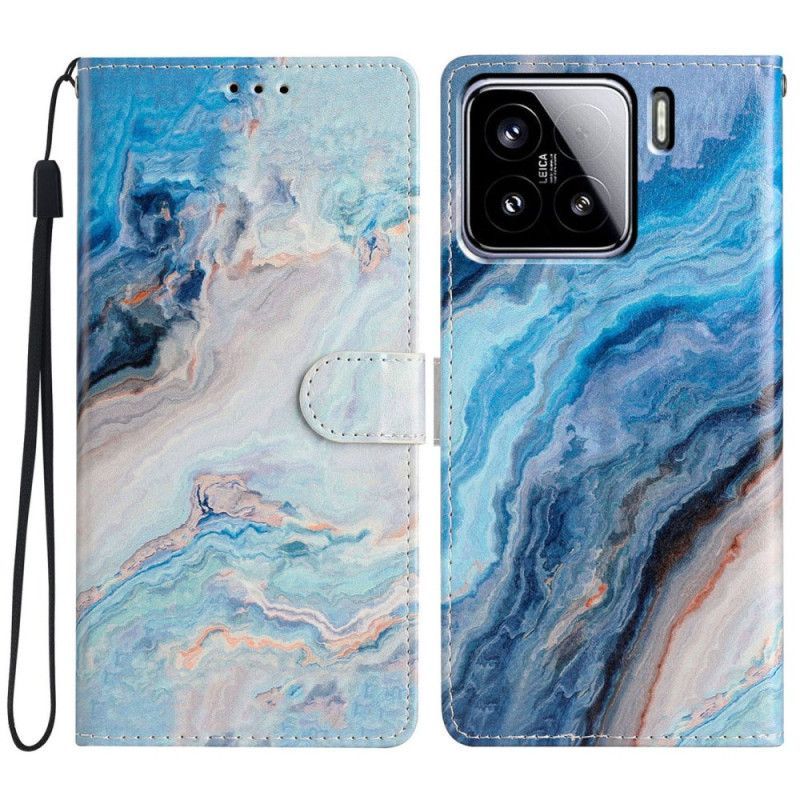 Housse Xiaomi 15 Marbre Bleu