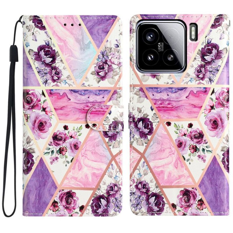 Housse Xiaomi 15 Motif Floral Violet