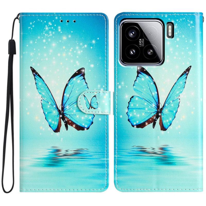 Housse Xiaomi 15 Papillon Bleu en Vol