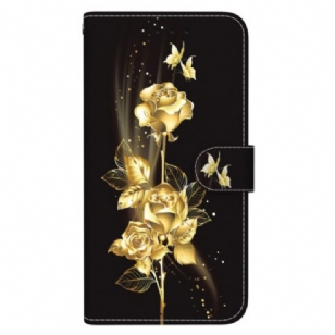 Housse Xiaomi 15 Papillons Dorés et Rose