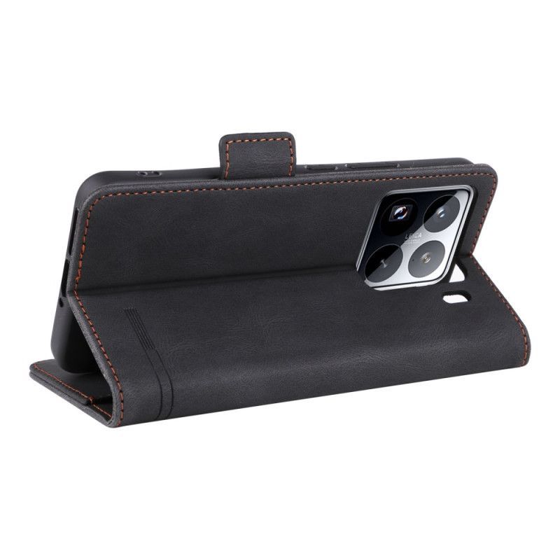 Housse Xiaomi 15 Portefeuille avec Décoration Métallique