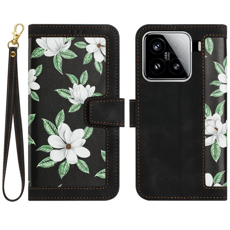 Housse Xiaomi 15 Portefeuille Floral