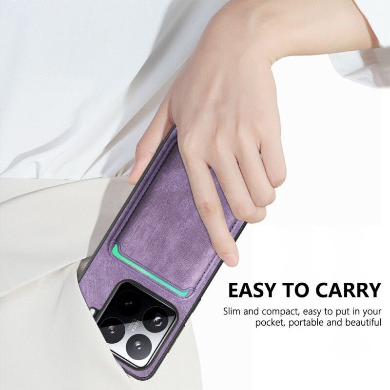 Housse Xiaomi 15 Rétro avec Porte-Cartes Détachable