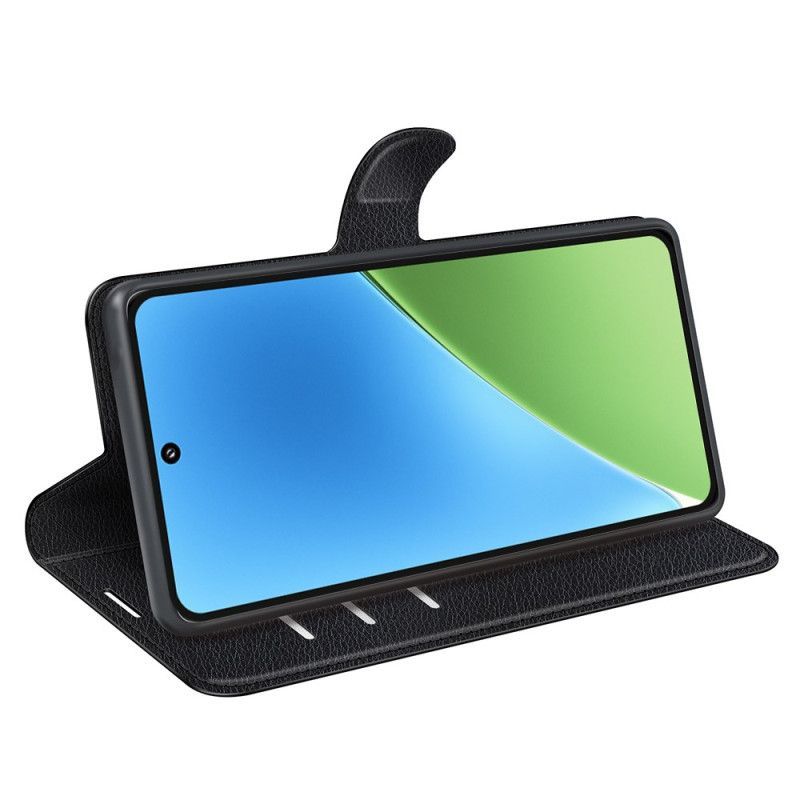 Housse Xiaomi 15 Simili Cuir Litchi Classique