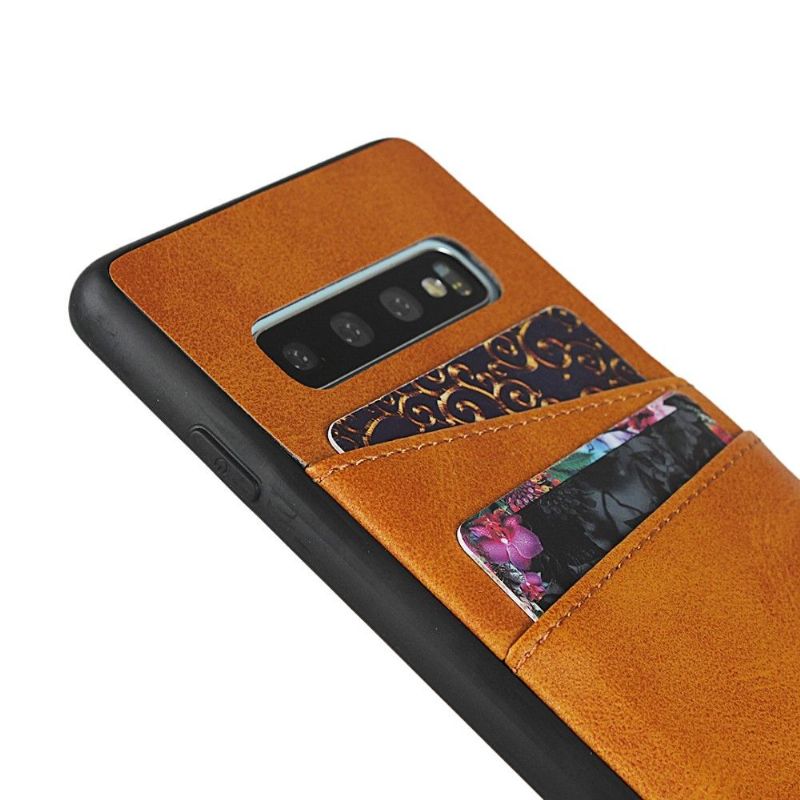 Coque Samsung Galaxy S10 Plus Effet Cuir Porte Cartes