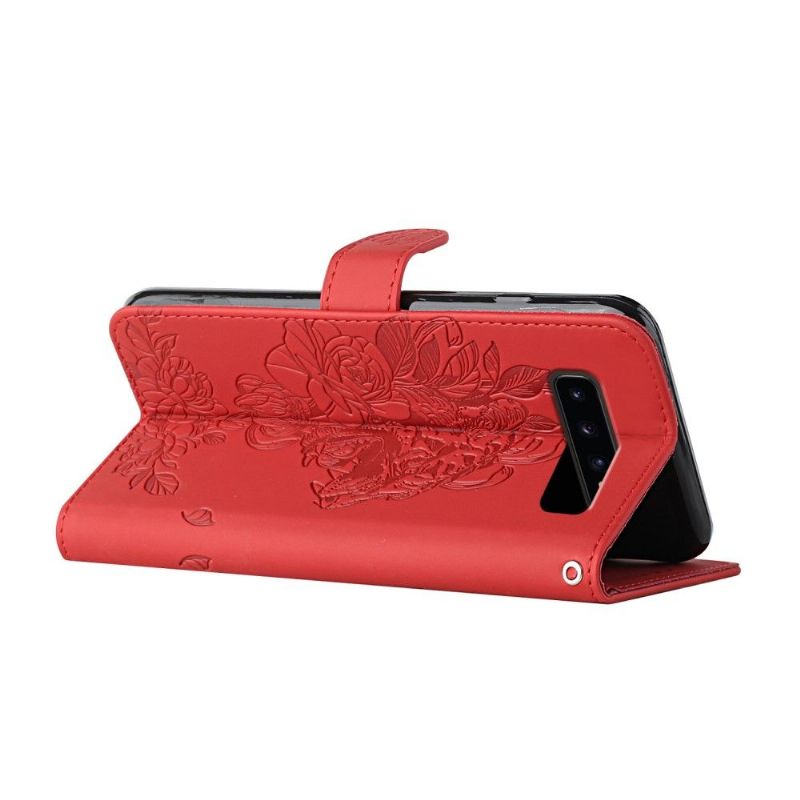 Housse Samsung Galaxy S10 Plus Design Tigre + Sangle