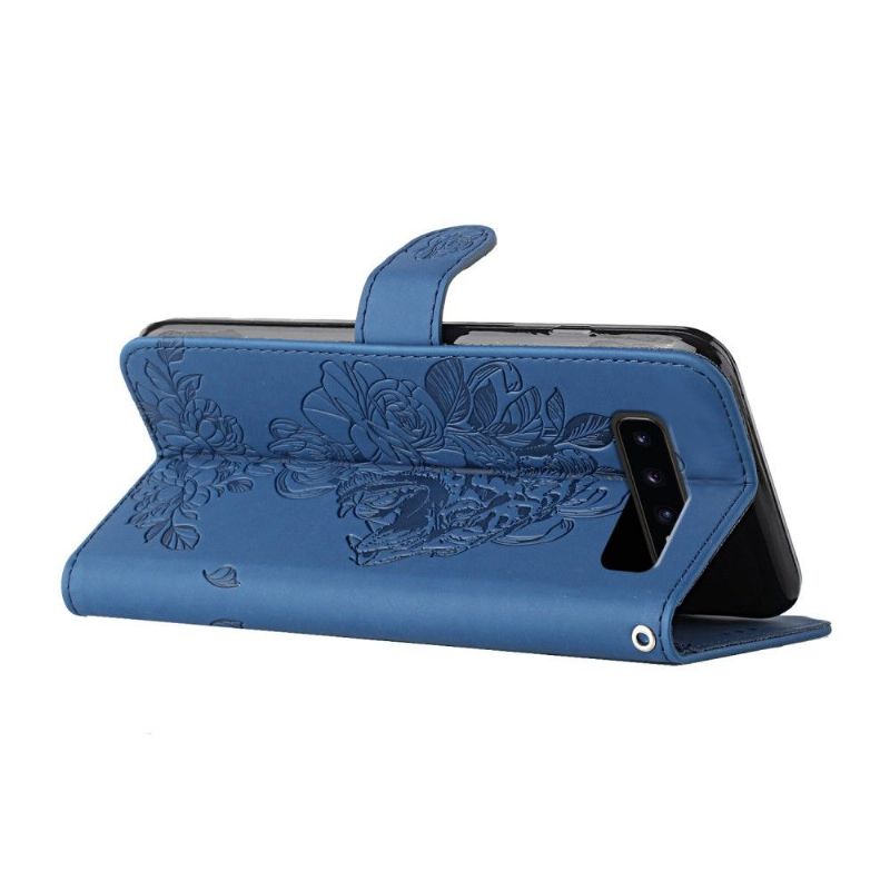 Housse Samsung Galaxy S10 Plus Design Tigre + Sangle