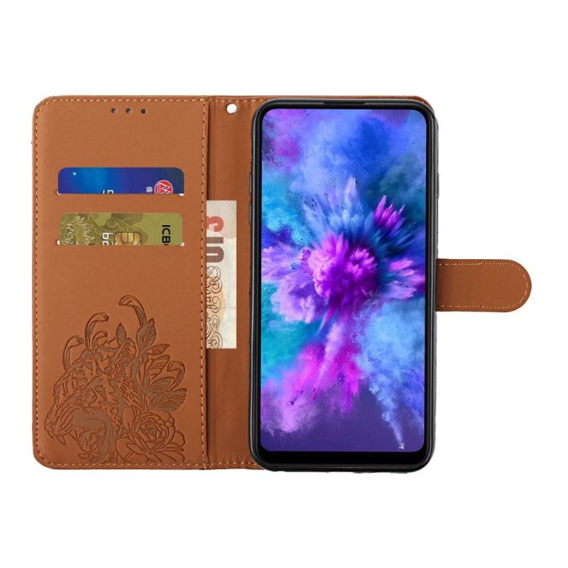 Housse Samsung Galaxy S10 Plus Design Tigre + Sangle