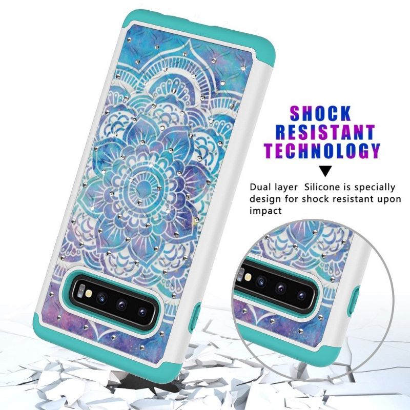 Samsung Galaxy S10 Plus - Coque mandala fleur antichoc