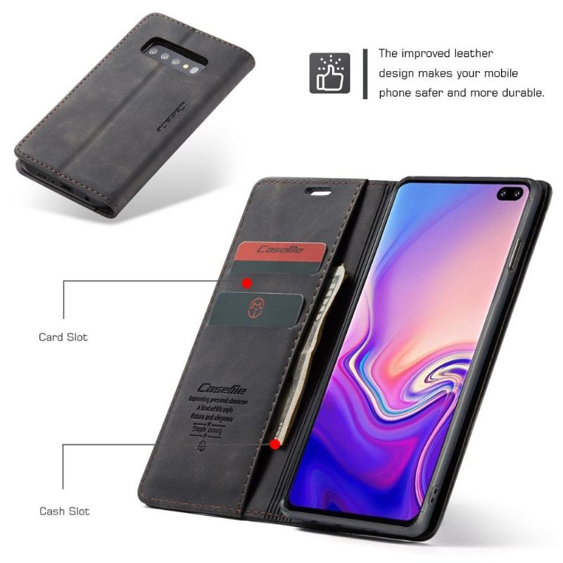 Samsung Galaxy S10 Plus - Etui imitation cuir premium