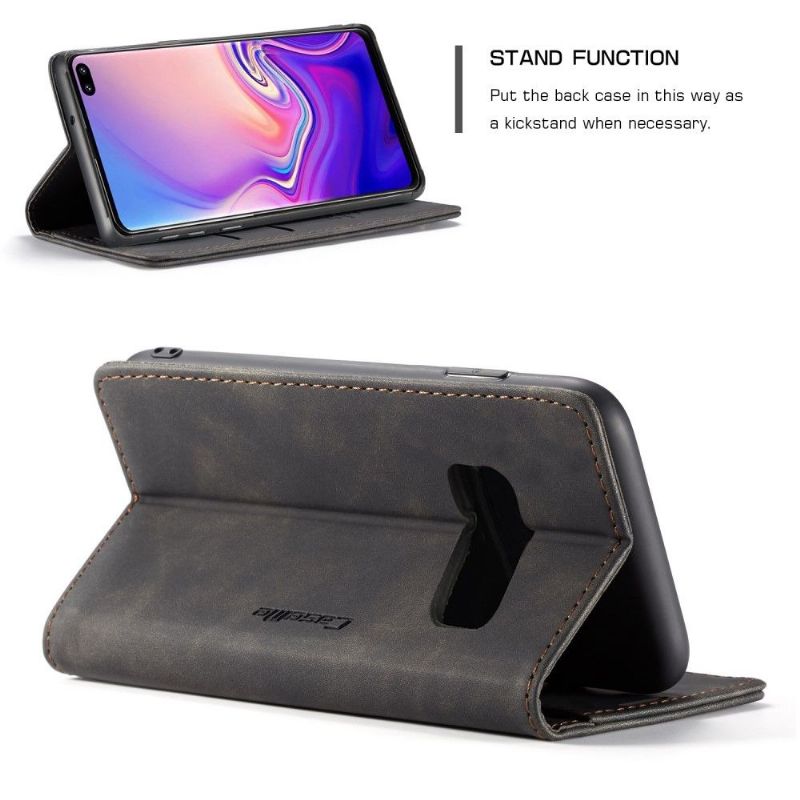 Samsung Galaxy S10 Plus - Etui imitation cuir premium