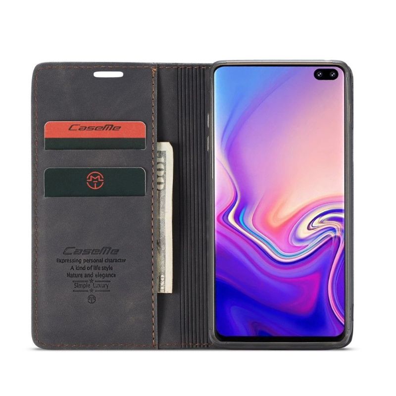 Samsung Galaxy S10 Plus - Etui imitation cuir premium