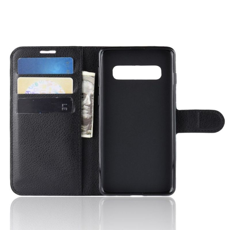 Samsung Galaxy S10 Plus - Étui style cuir porte cartes