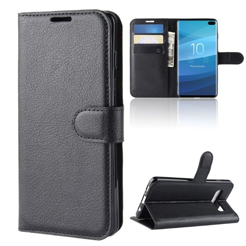 Samsung Galaxy S10 Plus - Étui style cuir porte cartes