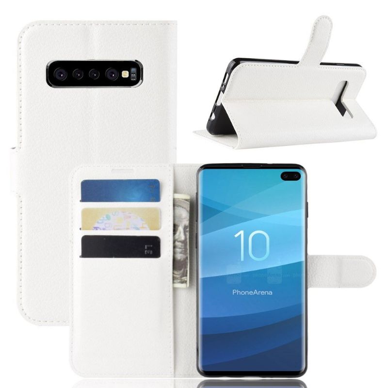 Samsung Galaxy S10 Plus - Étui style cuir porte cartes