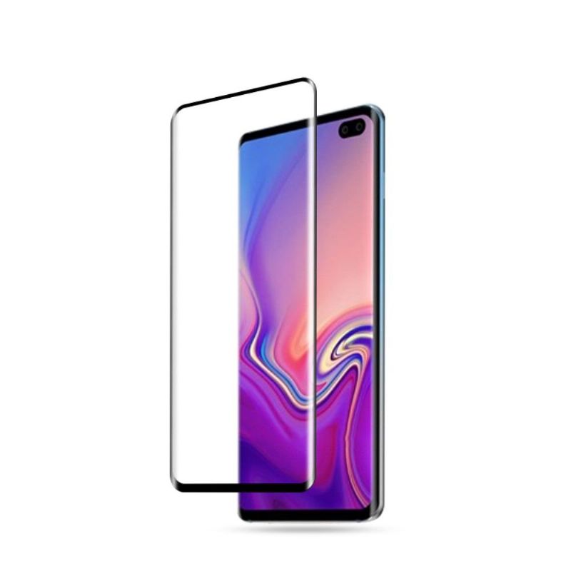 Samsung Galaxy S10 Plus  - Protection d’écran en verre trempé Full Size - Noir